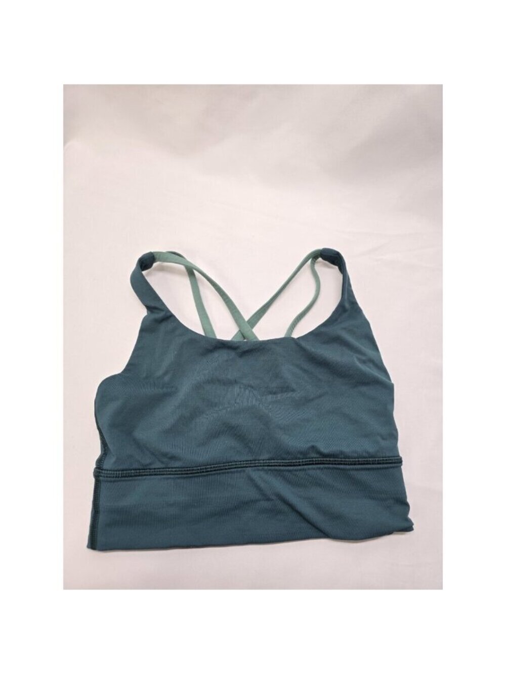 Lululemon Energy Bra *Long LineGreen Jasper / Frosted Pine Size 2- No Padding